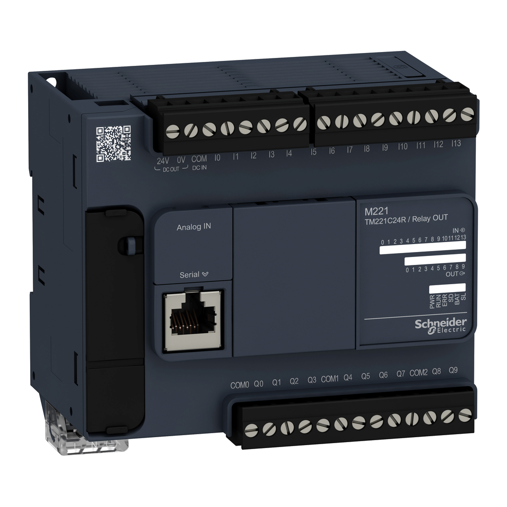 TM221C24R – logic controller, Modicon M221, 24 IO, relay