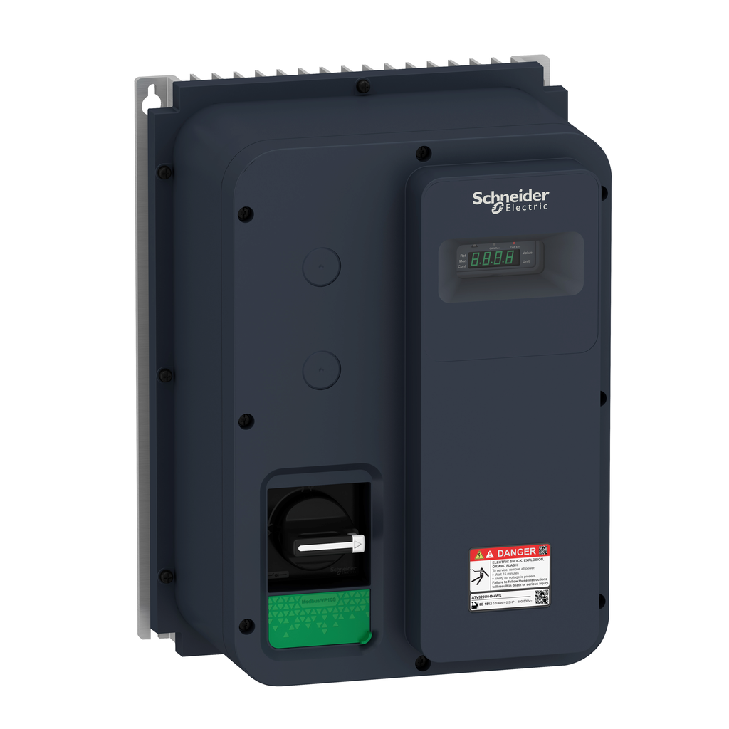 ATV320U07N4WS – variable speed drive, Altivar Machine ATV320, 0.75kW, 380 to 500V, 3 phases, enclosed, IP65