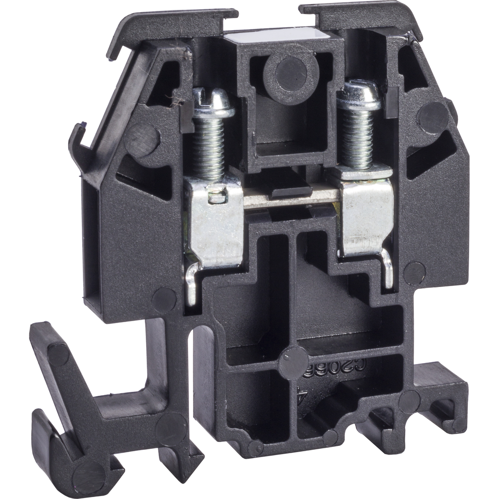 9080GMB6 – Terminal block, Linergy, box lug connector, black colored block, 30A, 600V