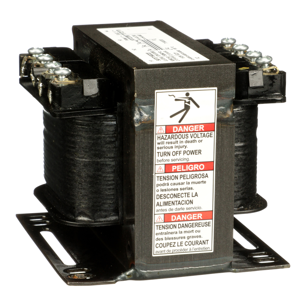 9070T150D20 – Transformer, Type T, industrial control, 150VA, 1 phase, 208/230/460V primary, 115V secondary, 55C rise