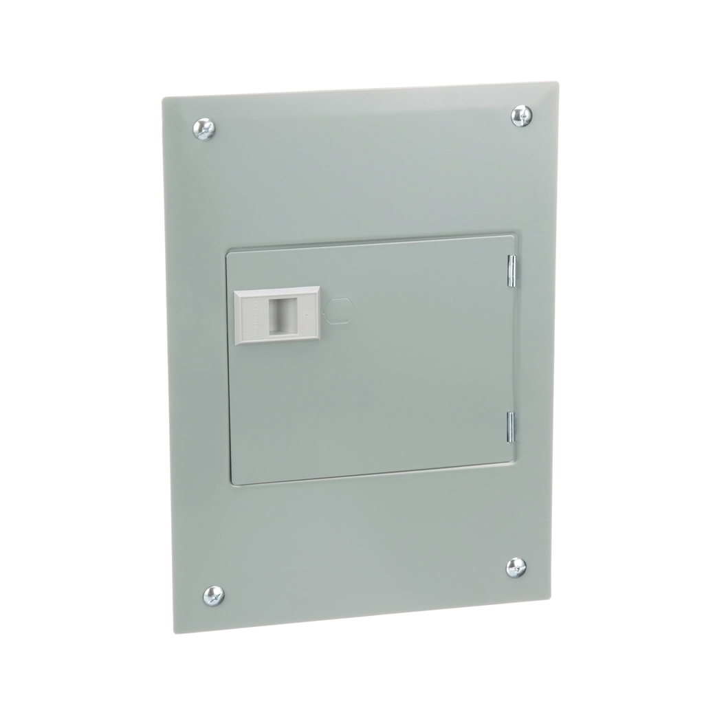 QO612L100DF – Load center, QO, 1 phase, 6 spaces, 12 circuits, 100A fixed main lugs, NEMA1, door flush cover