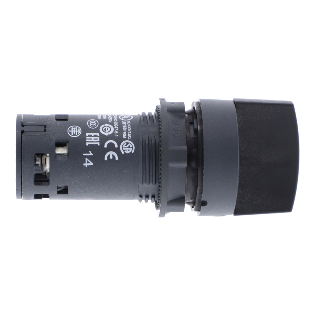 Mayer-DDS-Monolithic selector switch, Harmony XB7, plastic, black, 22mm, stay put, 2 positions, stay put, 1NO-2