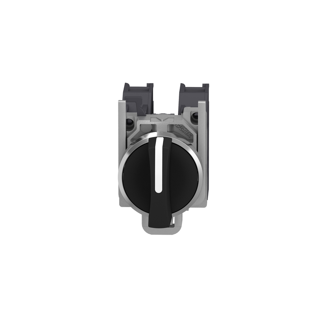 Mayer-DDS-Selector switch, Harmony XB4 - ATEX D, metal, 22mm, 3 positions, black standard handle, stay put, screw clamp terminals, 2NO-2