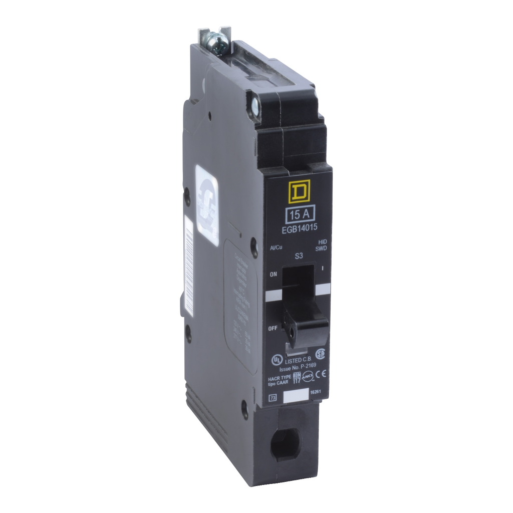 Mayer-DDS-Mini circuit breaker, E-Frame, 25A, 1 pole, 277VAC, 100kA max, bolt on [TAA]-1