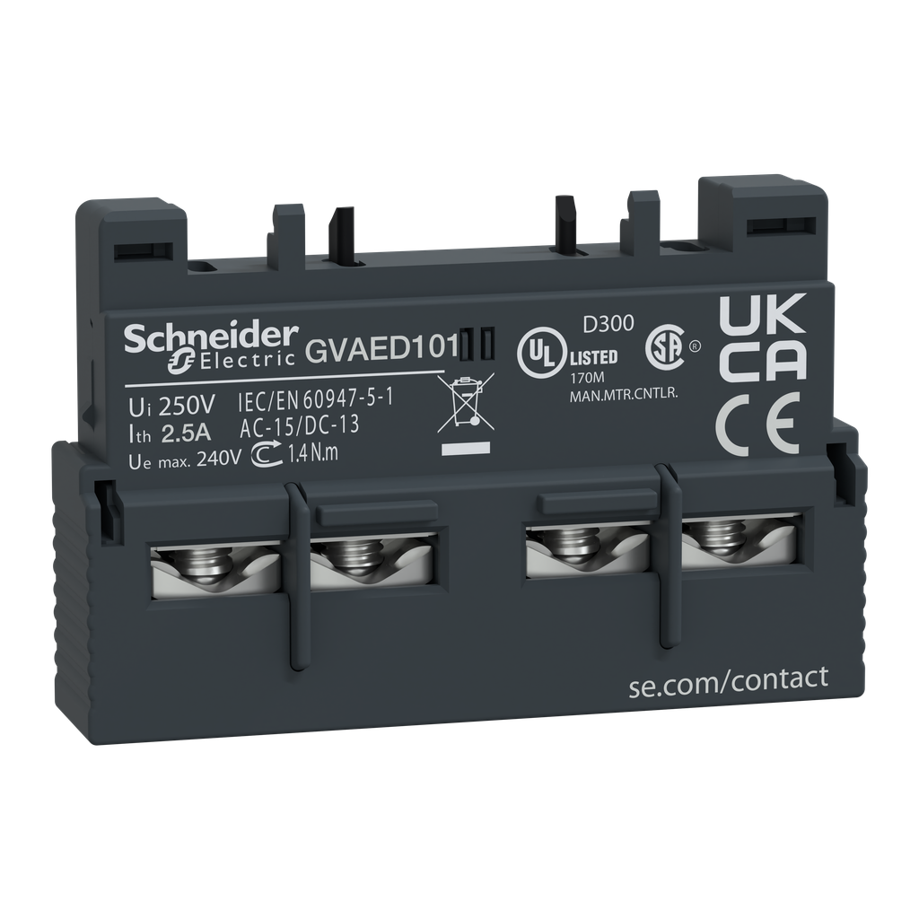 GVAED101 – TeSys Deca – auxiliary contact block – 2 NO