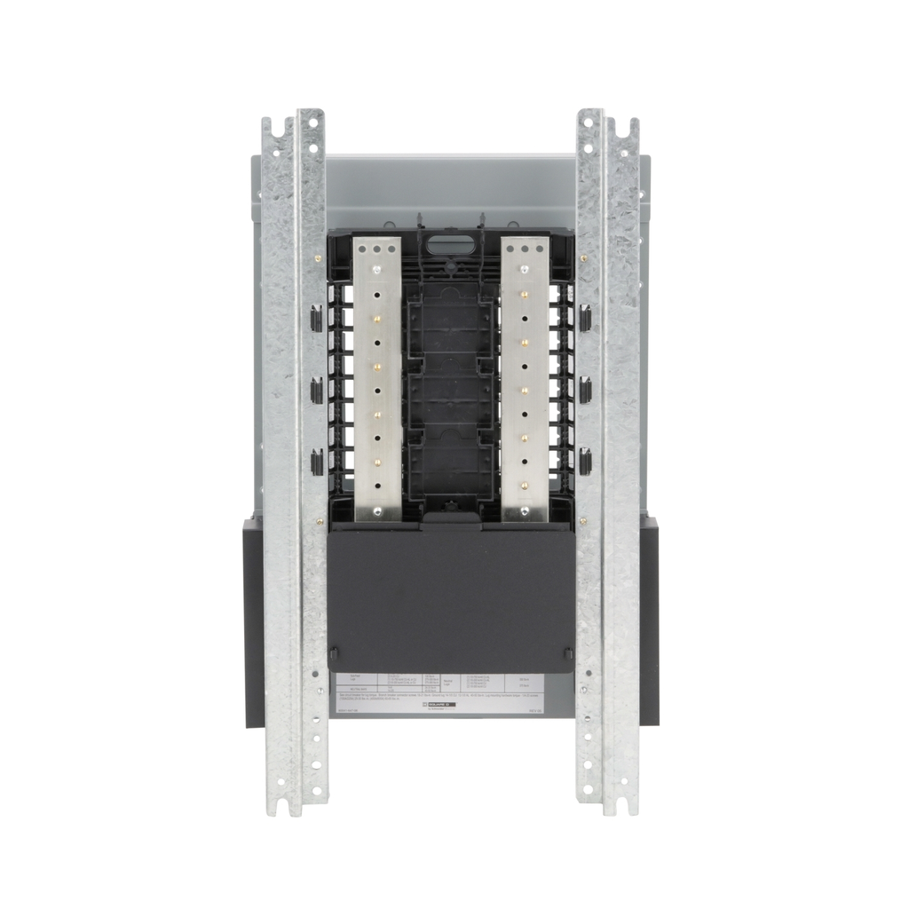 Mayer-DDS-Panelboard interior, NQ, main lugs, 100A, Al bus, 18 pole spaces, 1 phase, 3 wire, 240VAC, 48VDC-2