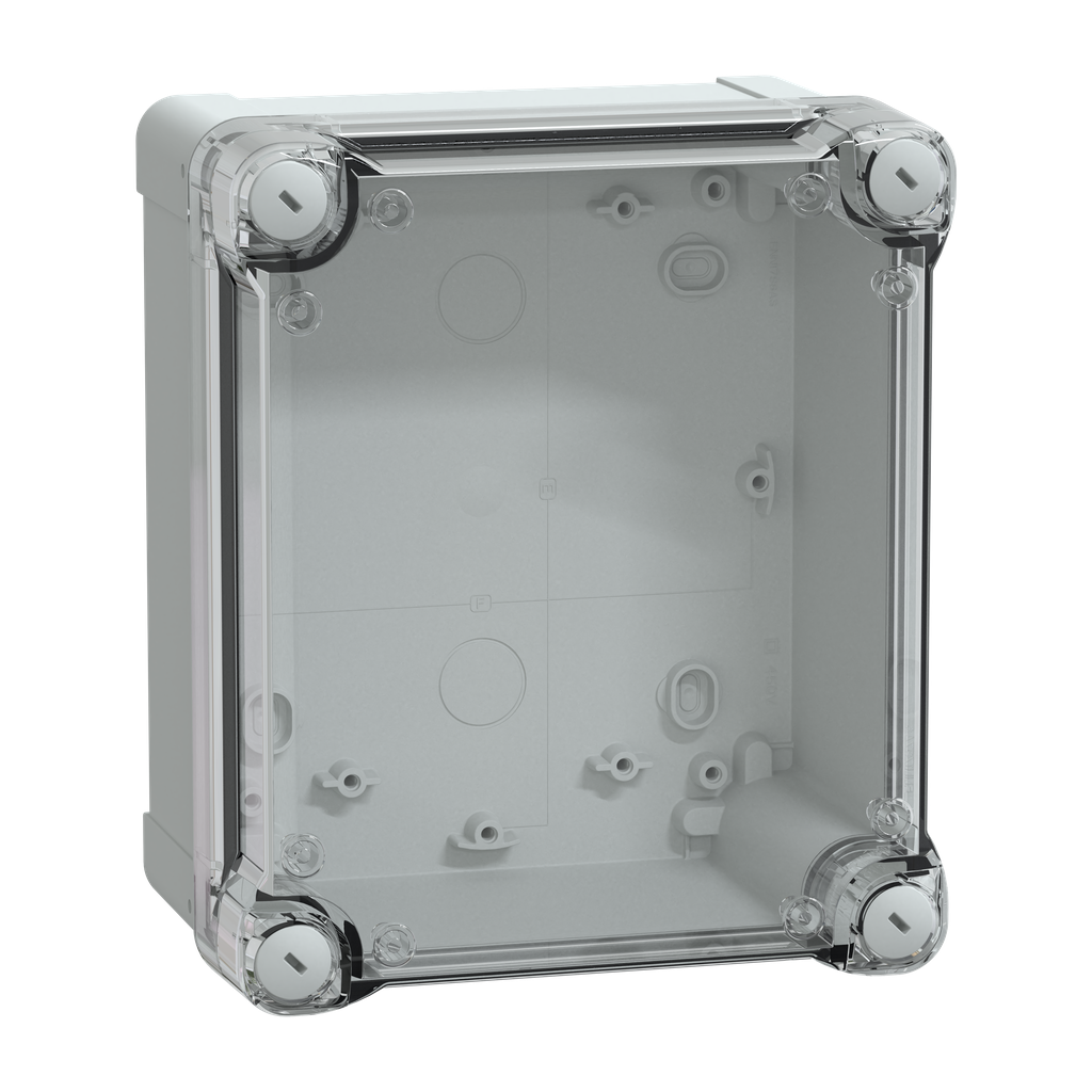 NSYTBP191610HT – PC box IP66 IK08 RAL7035 Int.H175W150D100 Ext.H193W164D105 Transp.cover H40