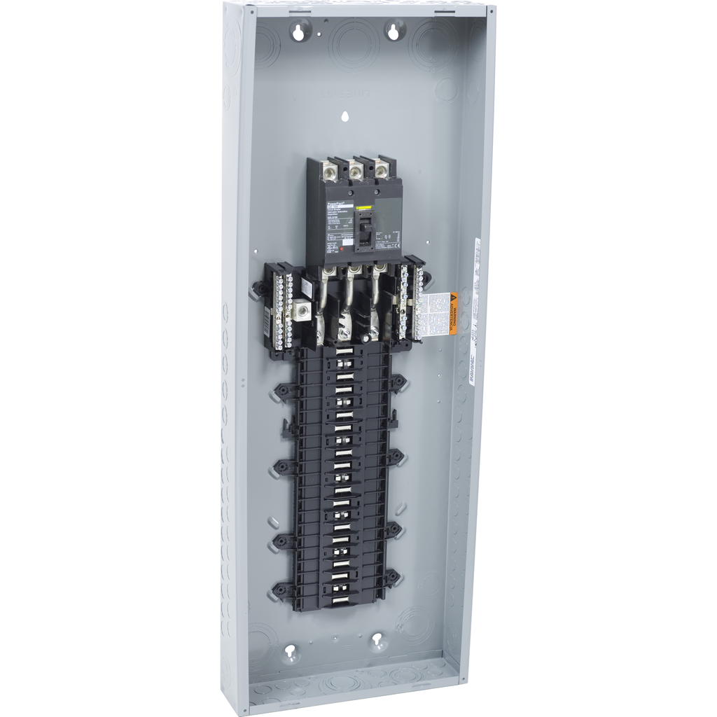QO342MQ225125 – Load center, QO, 3 phase, 42 spaces, 42 circuits, 125A convertible main breaker, NEMA1, QDL