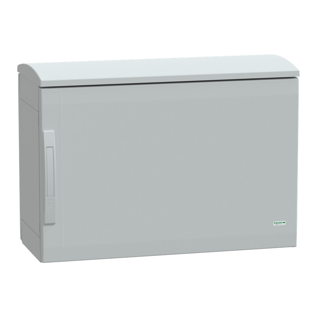 NSYPLAT573G – Floor standing polyester enclosure, Thalassa PLA, plain door, ventilated canopy, 500x750x320mm, IP44, IK10