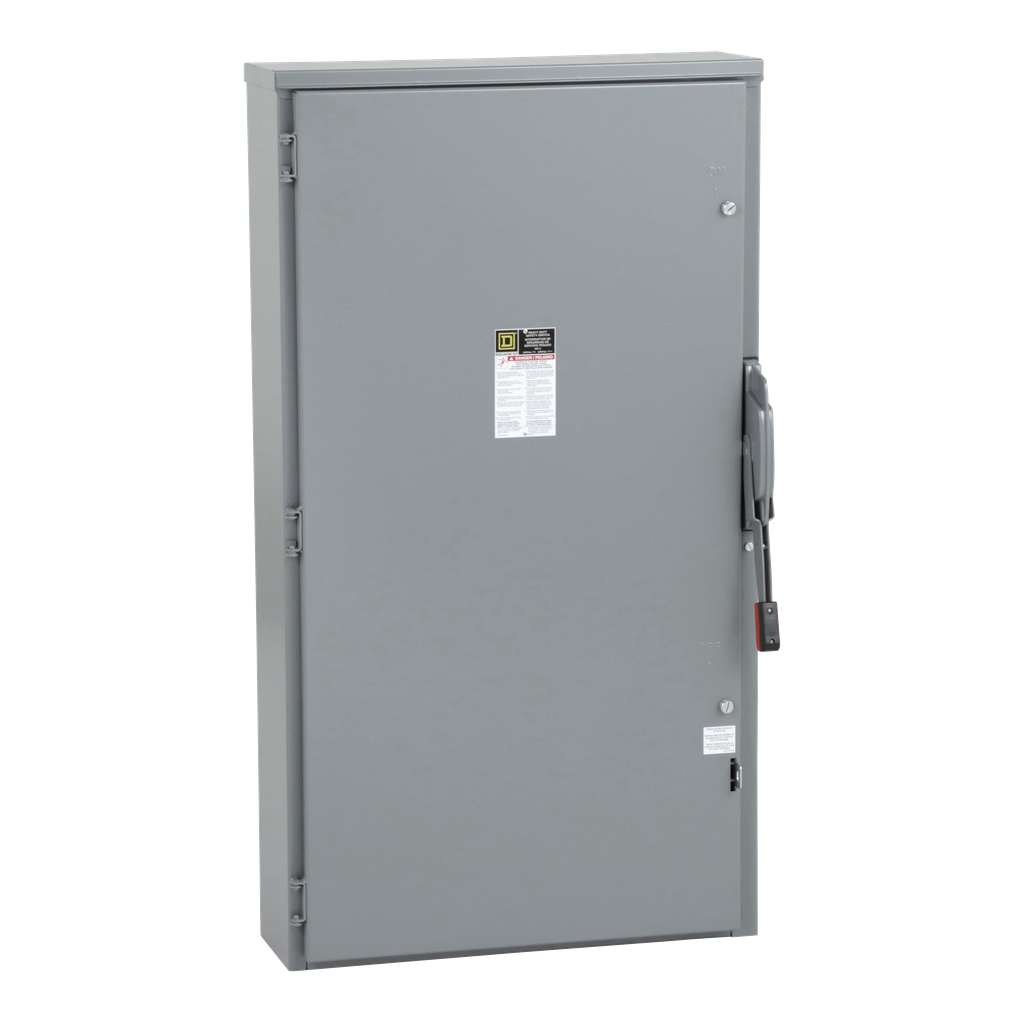 H325R – Safety switch, heavy duty, fusible, 400A, 3 pole, 125hp, 240VAC/250VDC, NEMA 3R