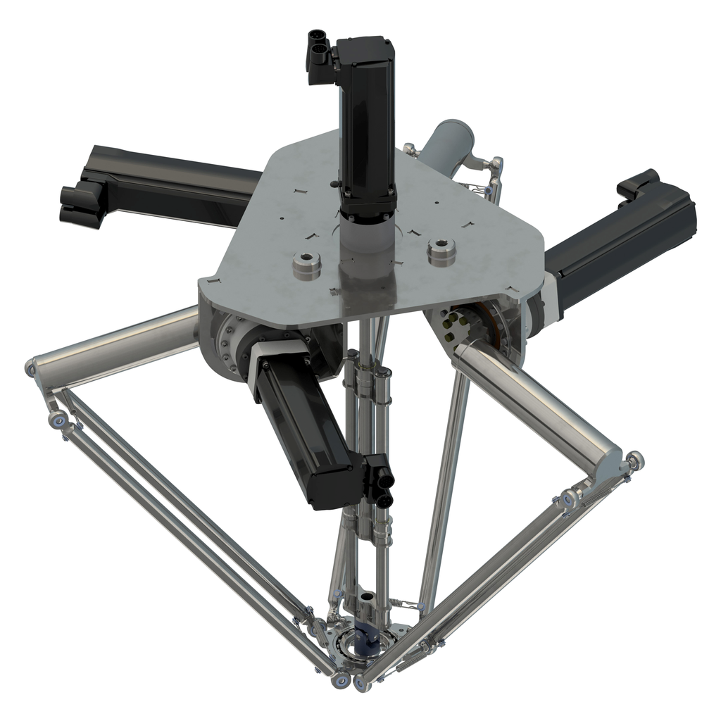 VRKP2S0RNC00000 – Delta 3 robot, P2, 3-4 axis, 15 kg permissible load, 0-800 mm working envelop