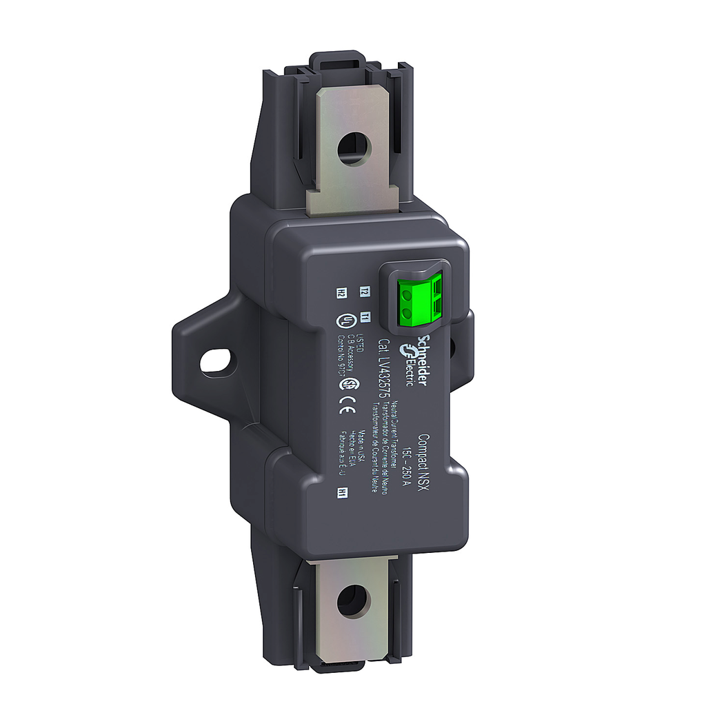 LV430563 – external neutral current transformer, ComPact NSX160/250, 150A to 250A, 3P breakers with Micrologic 5/6 trip unit