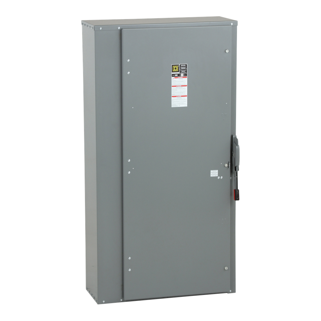 H367N – Safety switch, heavy duty, fusible, 800A, 4 wire, 3 pole, 1 neutral, 500hp, 600VAC/DC, NEMA 1