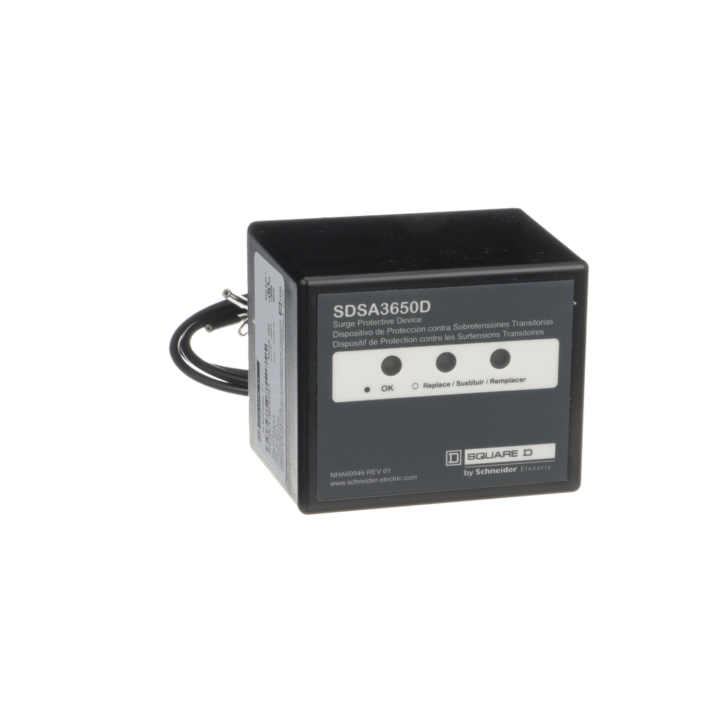 SDSA3650D – Surge protection device, Surgelogic, 40kA, 600 VAC delta, 3 phase, 4 wire, NEMA 4X