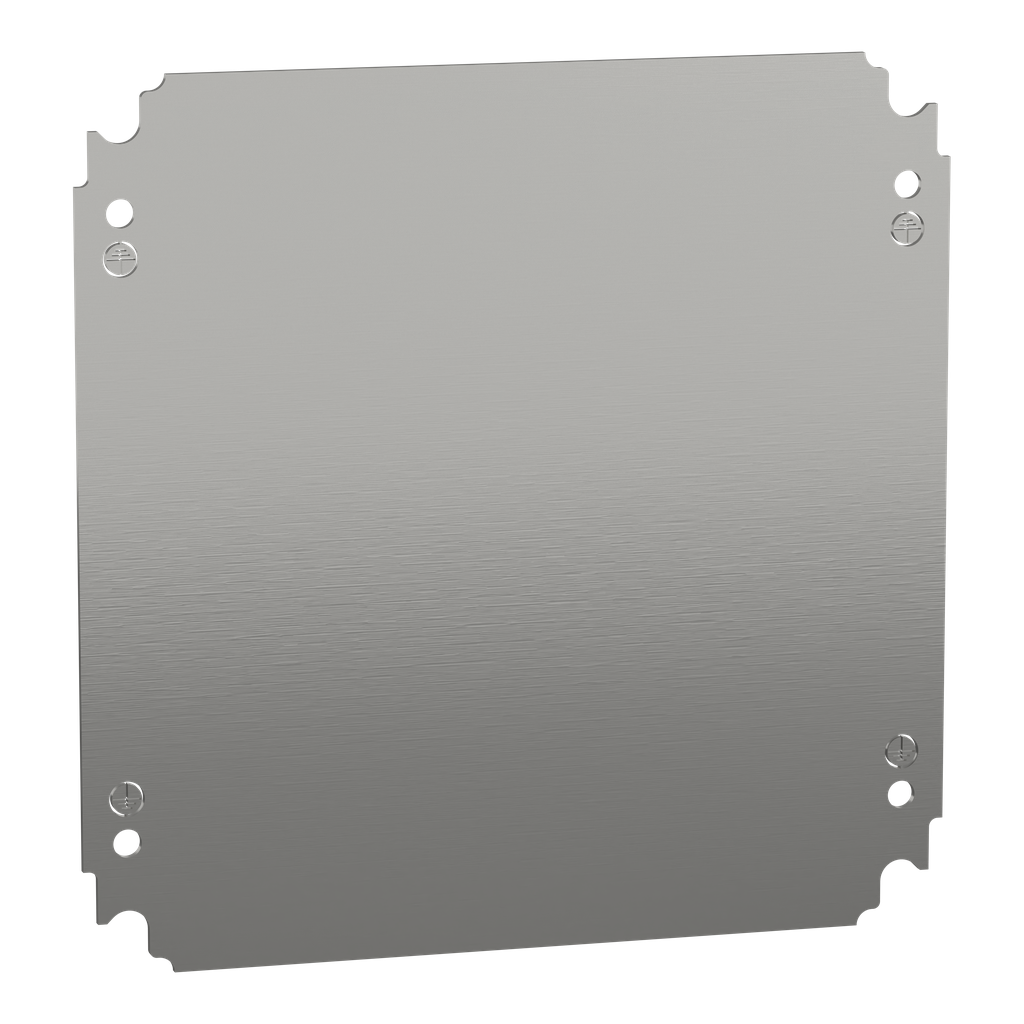 NSYMM33 – Plain mounting plate H300xW300mm made of galvanised sheet steel