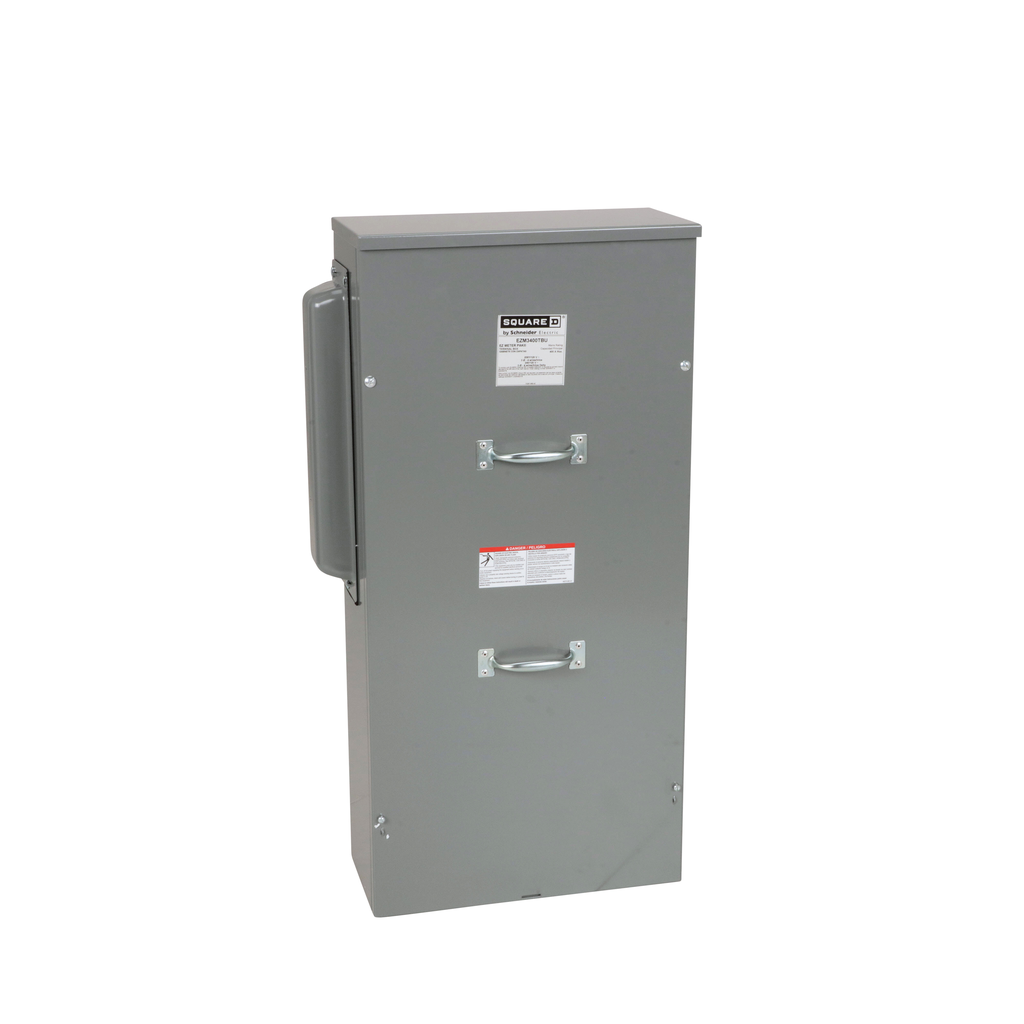 EZM3400TBU – Main lugs unit, EZ Meter-Pak, 400A, 240VAC max, 3ph/4W, 400A bus, UG, Type 3R, EUSERC