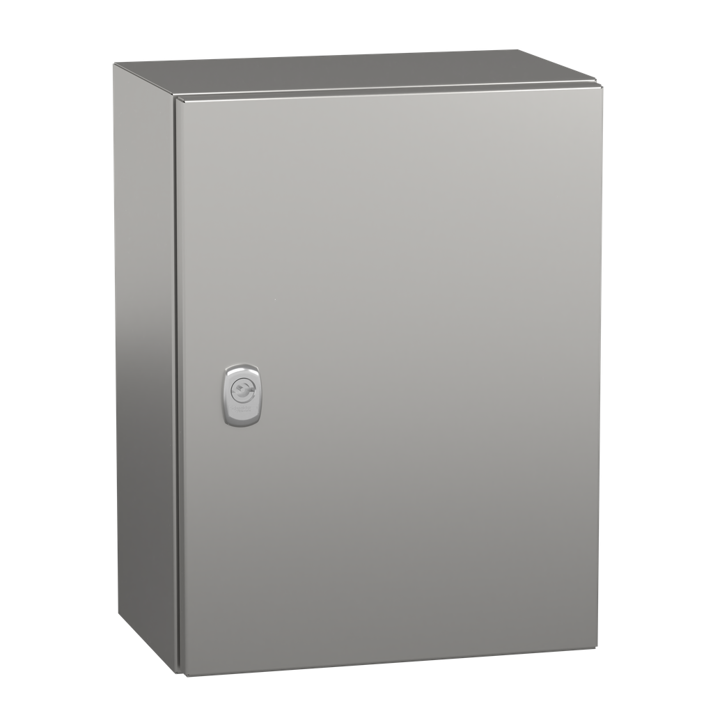 NSYS3X4320H – Wall mounted enclosure, PanelSeT S3X, stainless steel 316L, plain door, 400x300x200mm, IP66