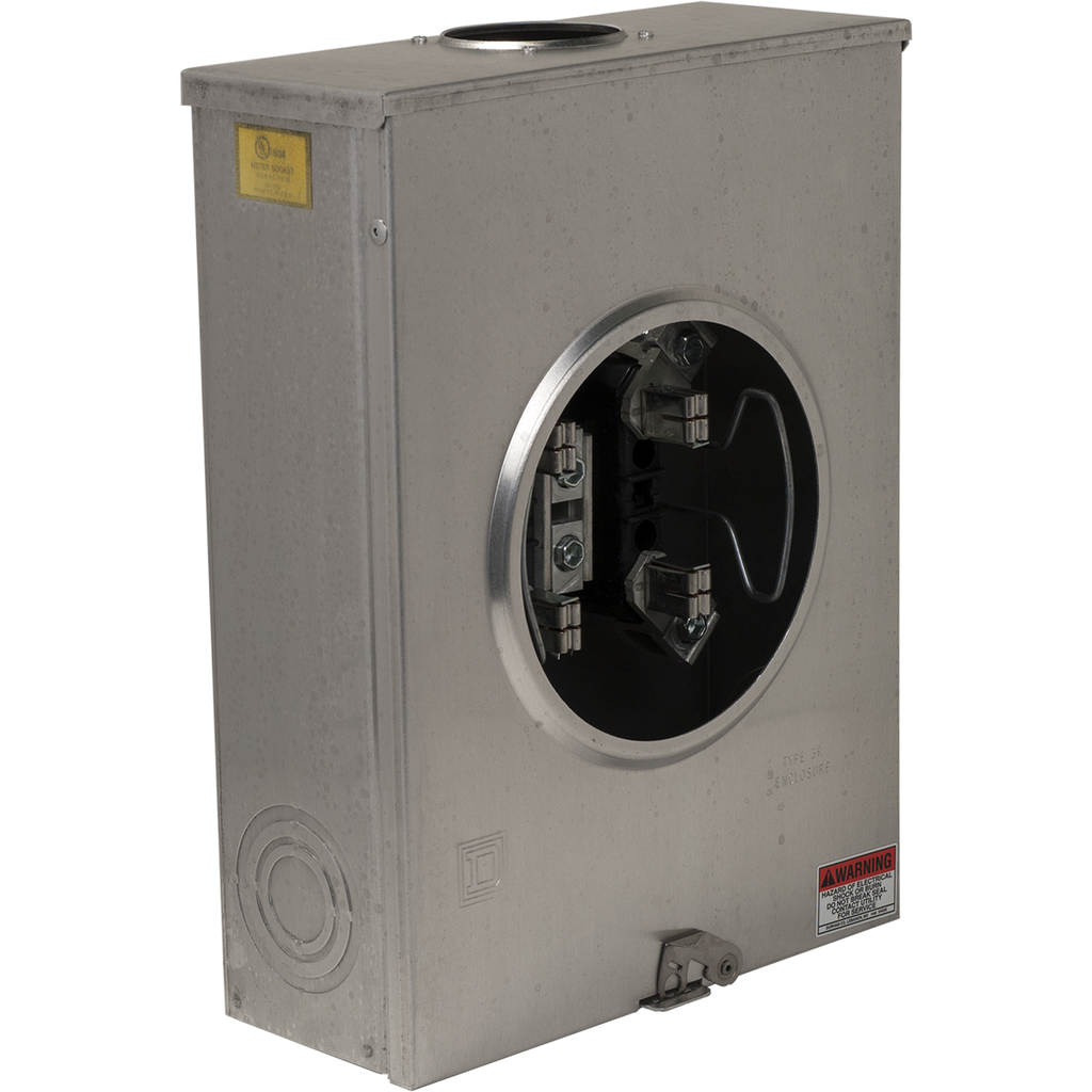 UATRS213B – Meter socket, ringless, 1 phase, 3 wire, 4 jaws, Series A, no bypass, no jaw release
