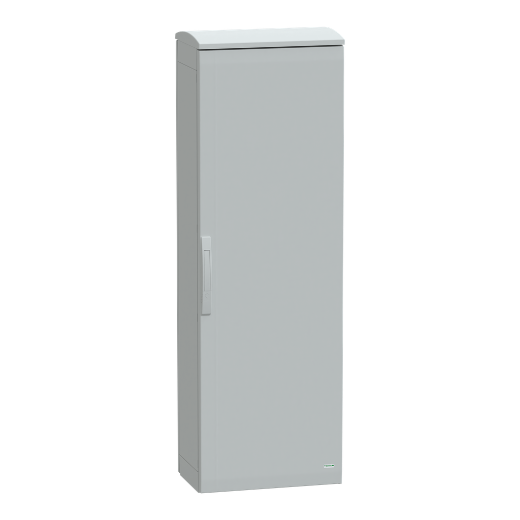 NSYPLAT1553G – Floor standing polyester enclosure, Thalassa PLA, plain door, ventilated canopy, 1500x500x320mm, IP44, IK10