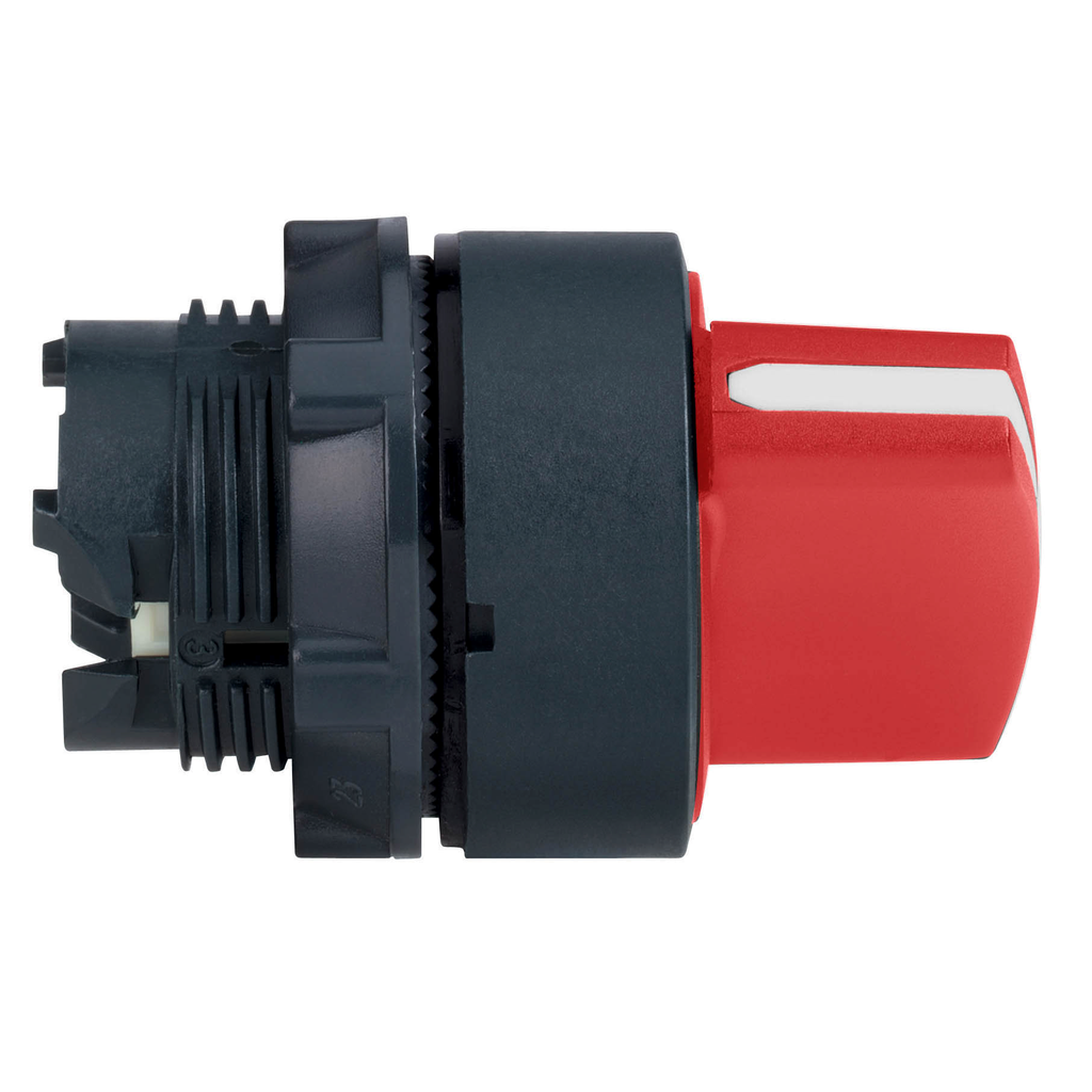 ZB5AD204 – Head for selector switch, Harmony XB5, red handle, 22mm, 2 positions, stay put
