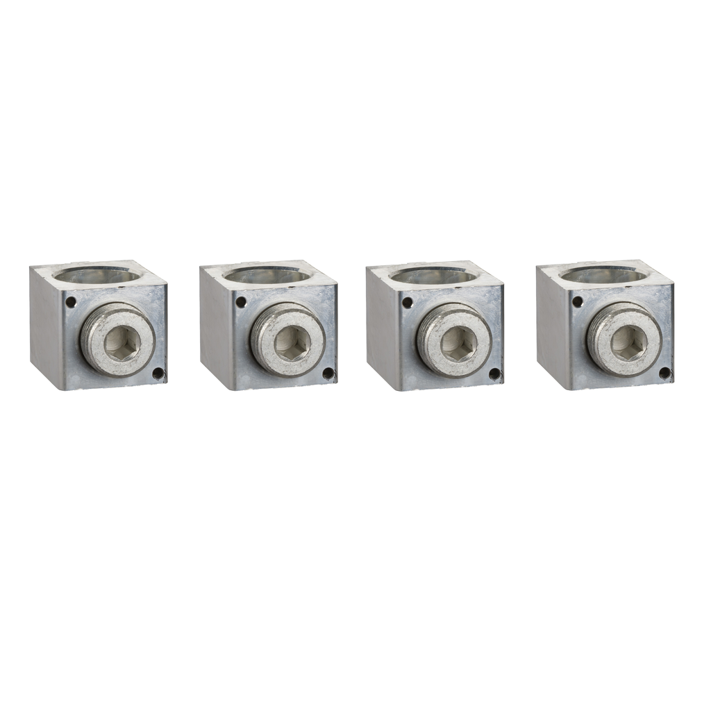 LV432480 – Aluminium bare cable connectors, ComPacT NSX, for 1 cable 35mm² to 300mm², 630A, set of 4 parts