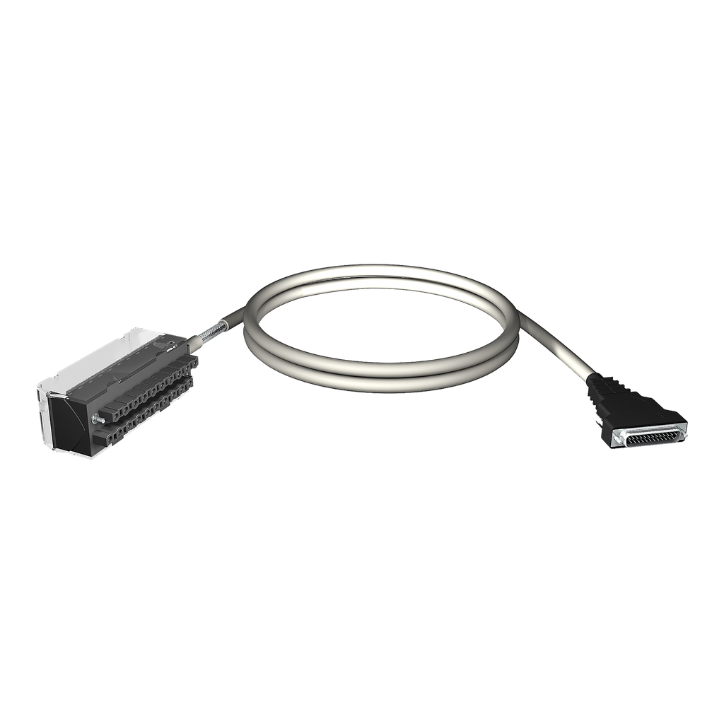 BMXFCA500 – preformed cordset, Modicon X80, 20 way terminal, SUB-D25 connector, 5m