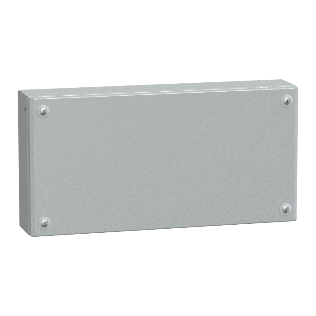 NSYSBM20408 – Metal industrial box plain door H200xW400xD80 IP66 IK10 RAL 7035