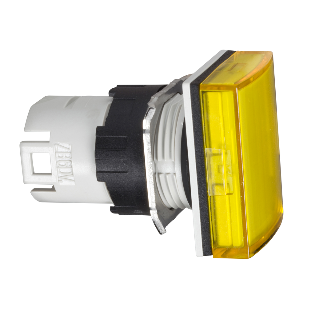 ZB6DV5 – Head for pilot light, Harmony XB6, rectangular yellow, 16mm, integral LED