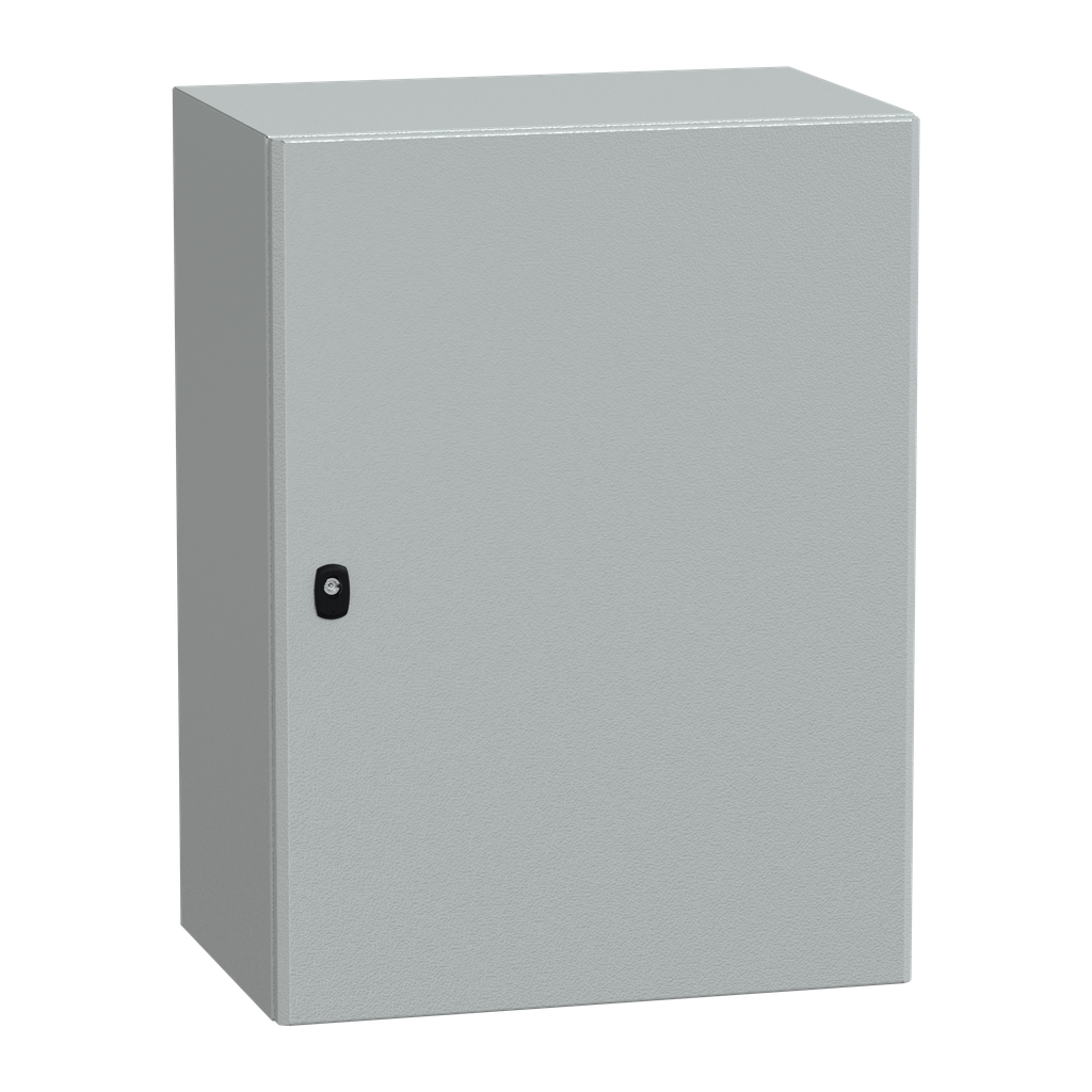 NSYS3D8640P – Wall mounted steel enclosure, PanelSeT S3D, plain door, with mounting plate, 800x600x400mm, IP66, IK10