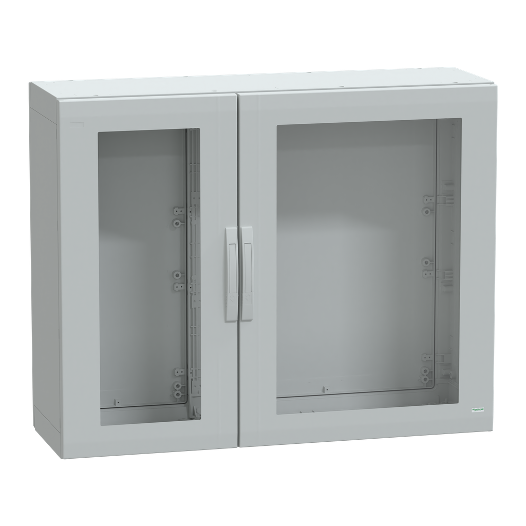 NSYPLA10124TG – Floor standing polyester enclosure, Thalassa PLA, glazed door, completely sealed, 1000x1250x420mm, IP65, IK08