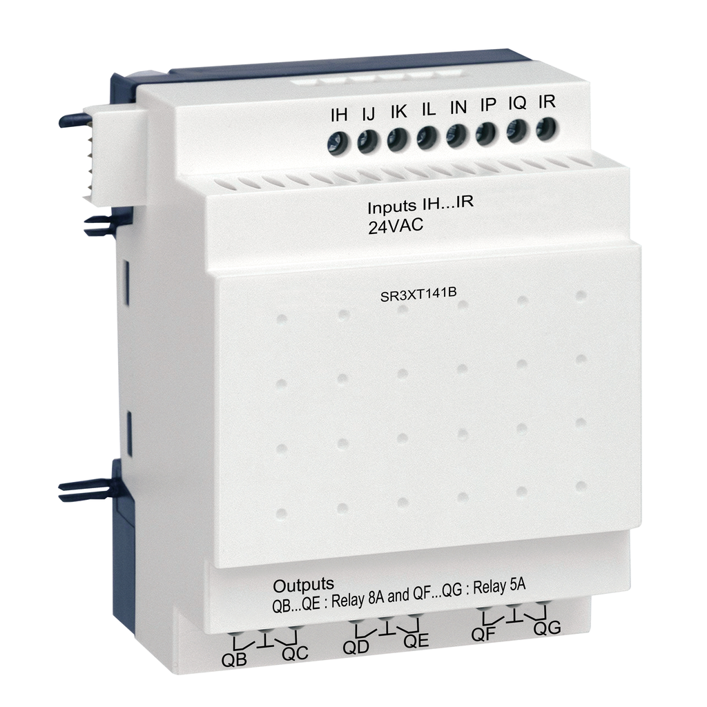 SR3XT141B – Discrete I/O extension module, Zelio Logic, 14 I/O, 24 V AC