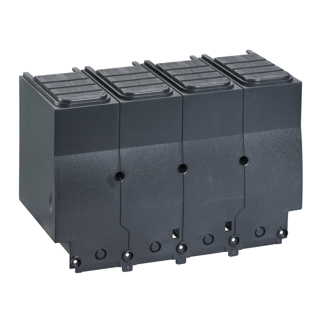 LV432596 – Long terminal shield for spreaders, ComPacT NSX400/630, pitch 52.5mm, IP40, 4 poles
