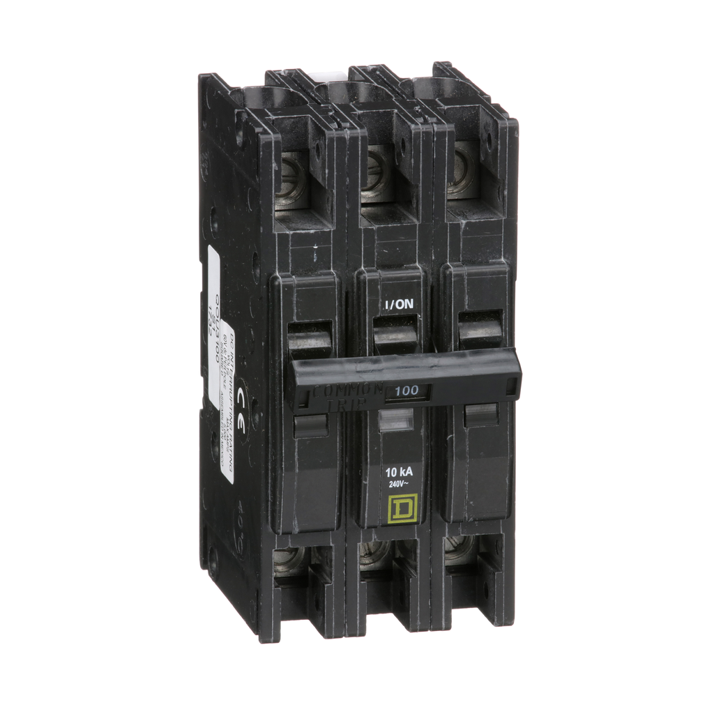 QOU3100 – Mini circuit breaker, QOU, 100A, 3 pole, 240 VAC, 10kA