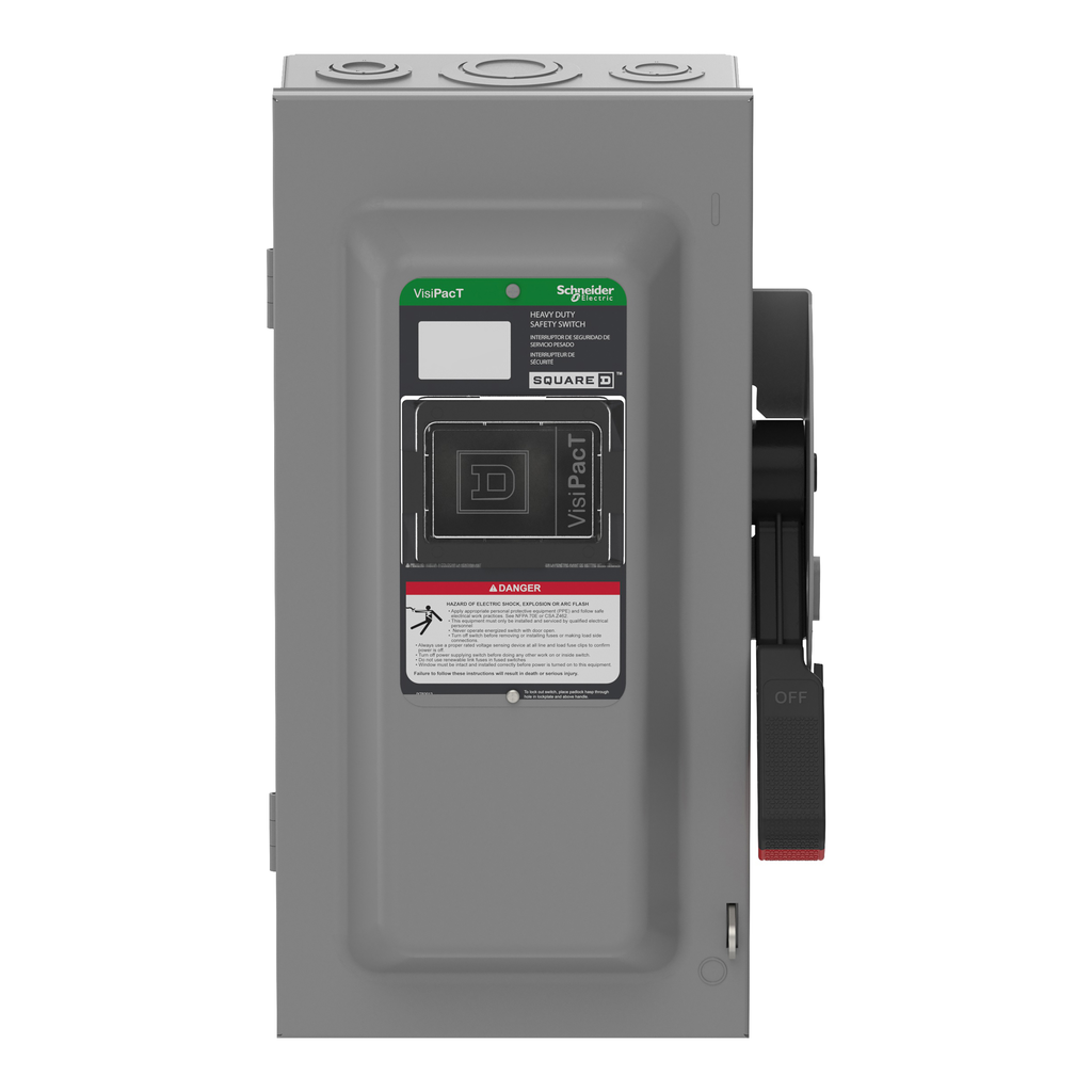 Square D VH362N Safety Switch, Heavy Duty, Fused, Viewing Window, Type