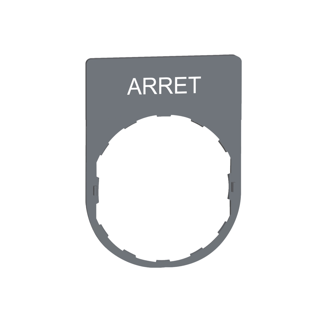 Mayer-DDS-legend plate with arret marking color plated grey-1