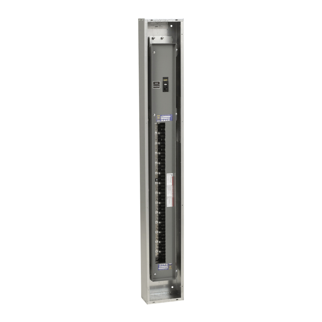NQ8442B2C – Panelboard interior, NQ, main breaker, 225A, Cu bus, 42 pole spaces, 3 phase, 4 wire, 240VAC, 48VDC, column width