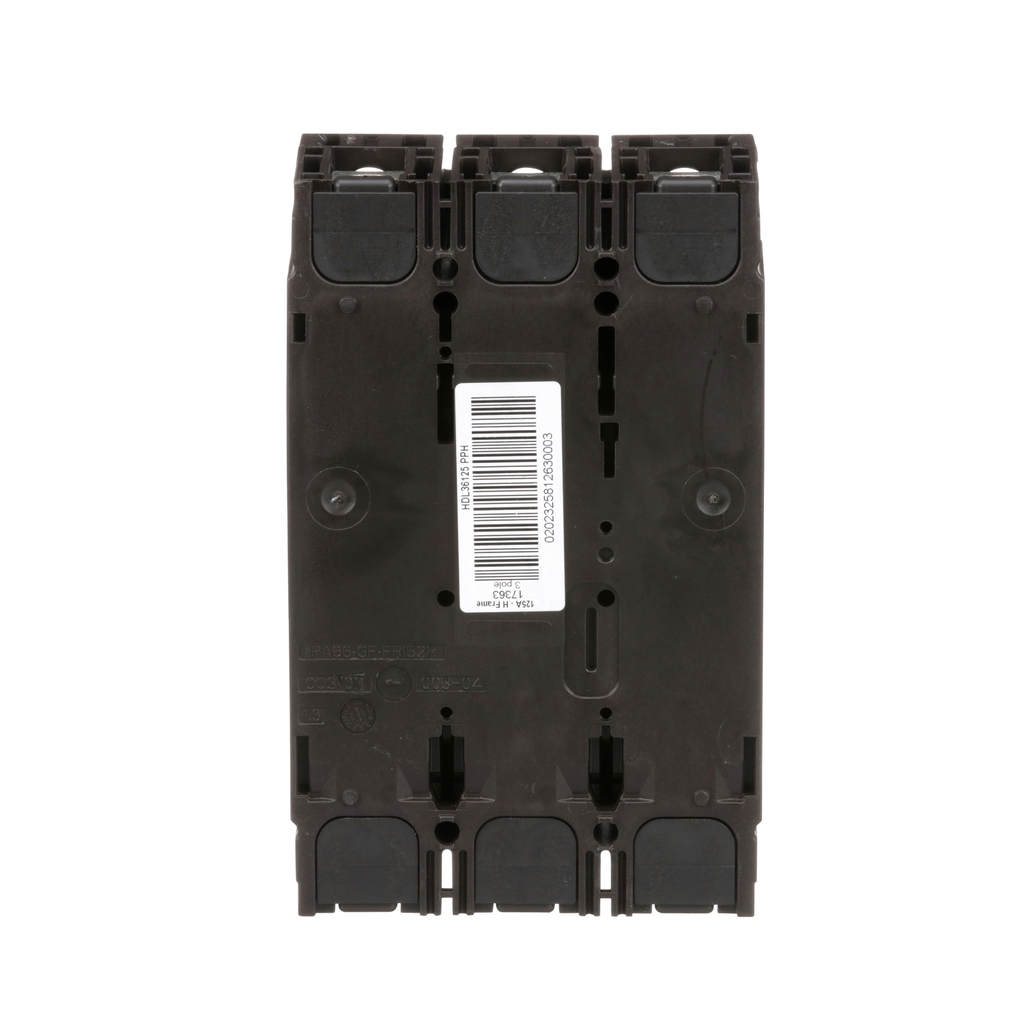 Mayer-DDS-Circuit breaker, PowerPacT H, 125A, 3 pole, 600VAC, 14kA, lugs, thermal magnetic, 80%-2