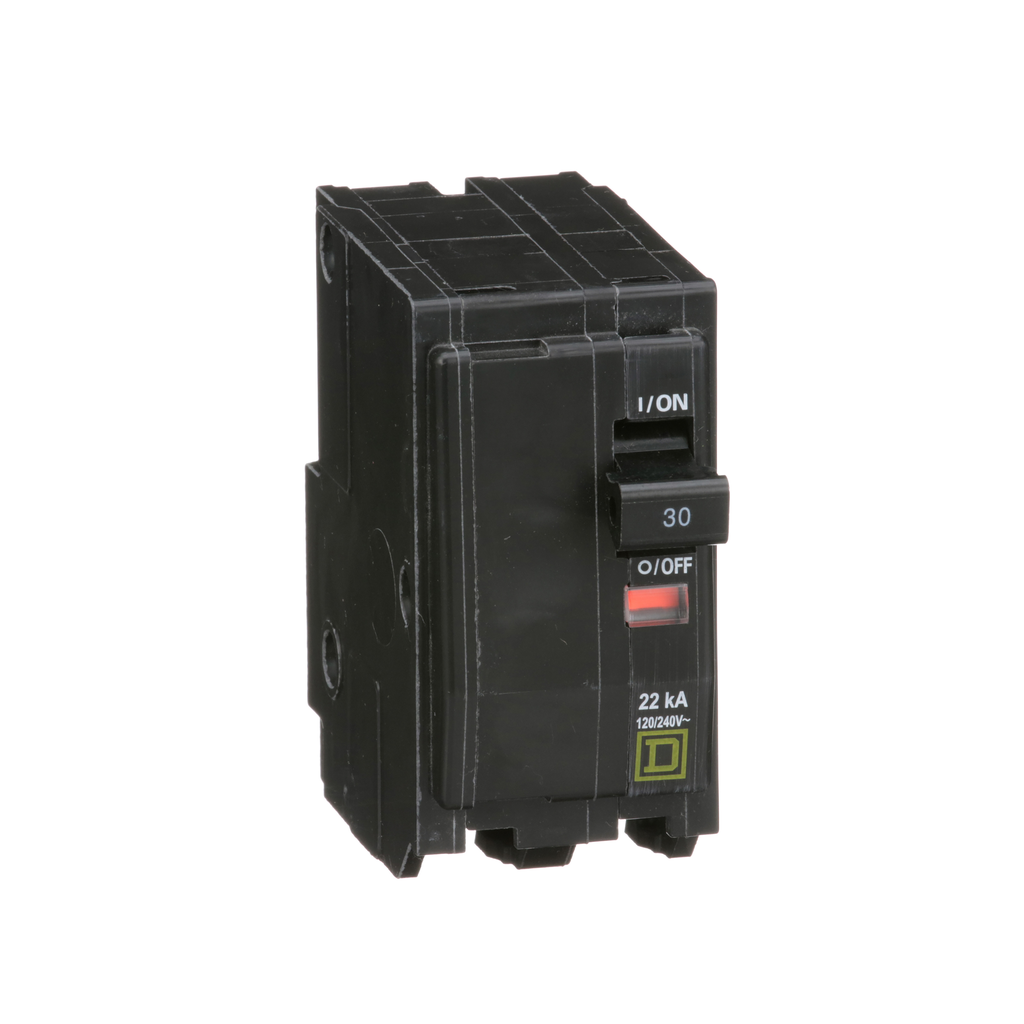 QO230VH – Mini circuit breaker, QO, 30A, 2 pole, 120/240VAC, 22kA, plug in