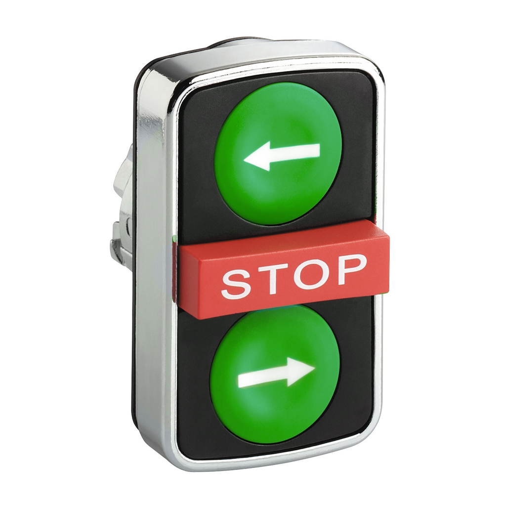 Mayer-DDS-Head for triple headed push button, Harmony XB4, green flush/red projecting/green flush pushbutton 22mm with marking-1