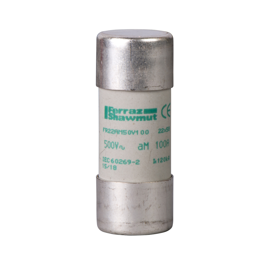 DF2FA125 – NFC cartridge fuses, TeSys GS, cylindrical, 22mm x 58mm, fuse type aM, 400VAC, 125A, without striker, set of 10 parts