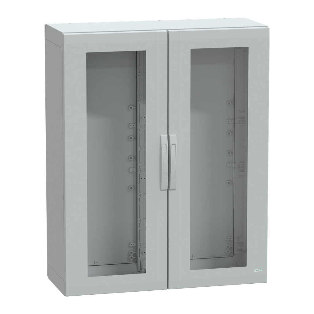 NSYPLA12104TG – Floor standing polyester enclosure, Thalassa PLA, glazed door, completely sealed, 1250x1000x420mm, IP65, IK08