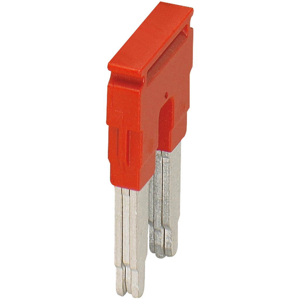 NSYTRAL162 – Plug-in bridge, Linergy TR, 2 points, for 16mm² terminal blocks, 2 way, red, set of 10
