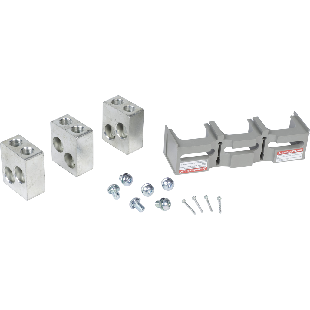 AL800P6K – Circuit breaker accessory, PowerPacT M/P, lug kit, mechanical, 800A, 3/0 AWG to 600kcmil, unit mount and I-Line, Al, qty 3