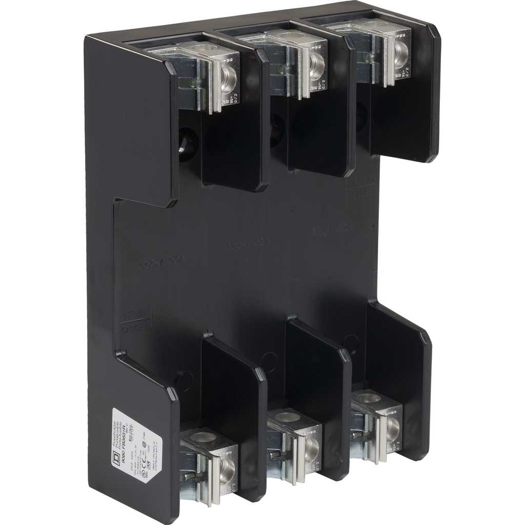 9080FB3631R – Terminal block, Linergy, fuse holder, Class R, 100A, 600 V, 3 pole