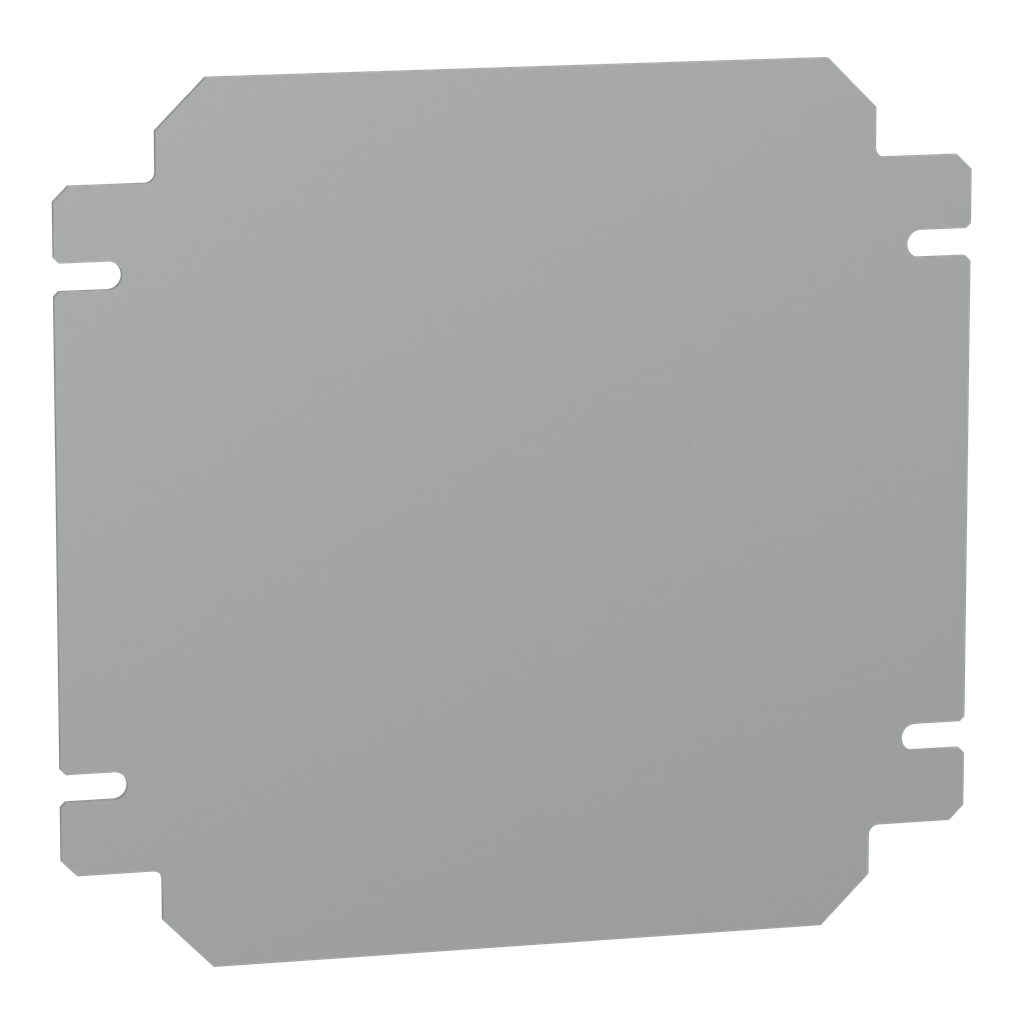 NSYMM22SB – Plain mounting plate H200xW200mm made of galvanised sheet steel