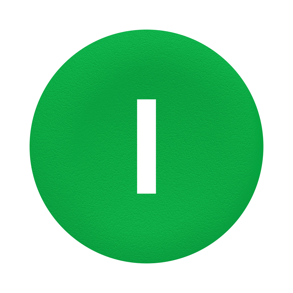 ZBA7331 – Cap for multiple-headed push button, Harmony XB4, wireless, plastic, green, 22mm, white marked I