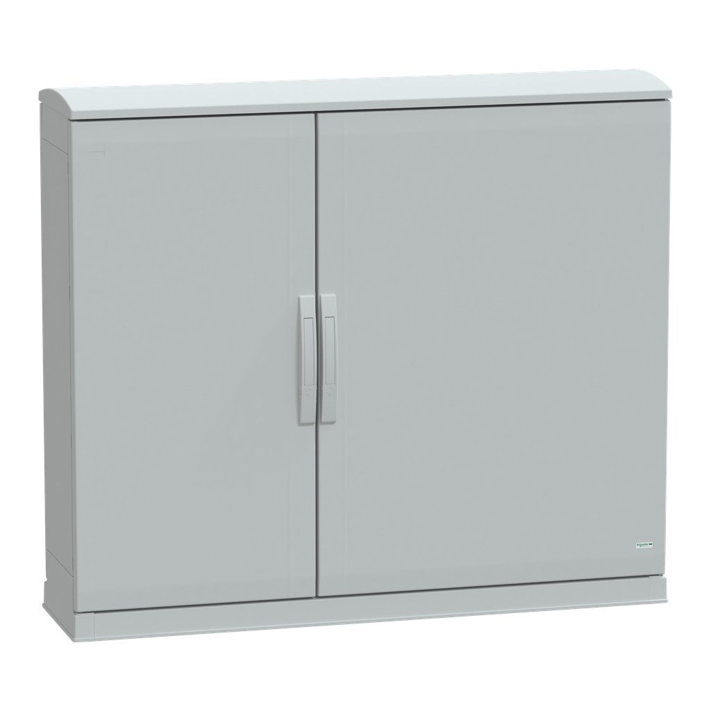 NSYPLAZT10123G – Floor standing polyester enclosure, Thalassa PLA, open bottom, ventilated canopy, 1000x1250x320mm, IP44, IK10