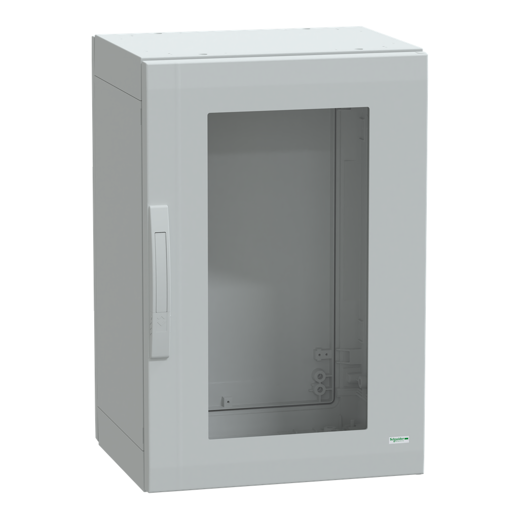 NSYPLA754TG – Floor standing polyester enclosure, Thalassa PLA, glazed door, completely sealed, 750x500x420mm, IP65, IK08