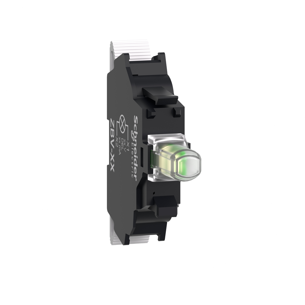 ZBVJ15 – Light block, Harmony XB4, Harmony XB5, for head 22mm, universal LED, spring clamp terminals, 12V