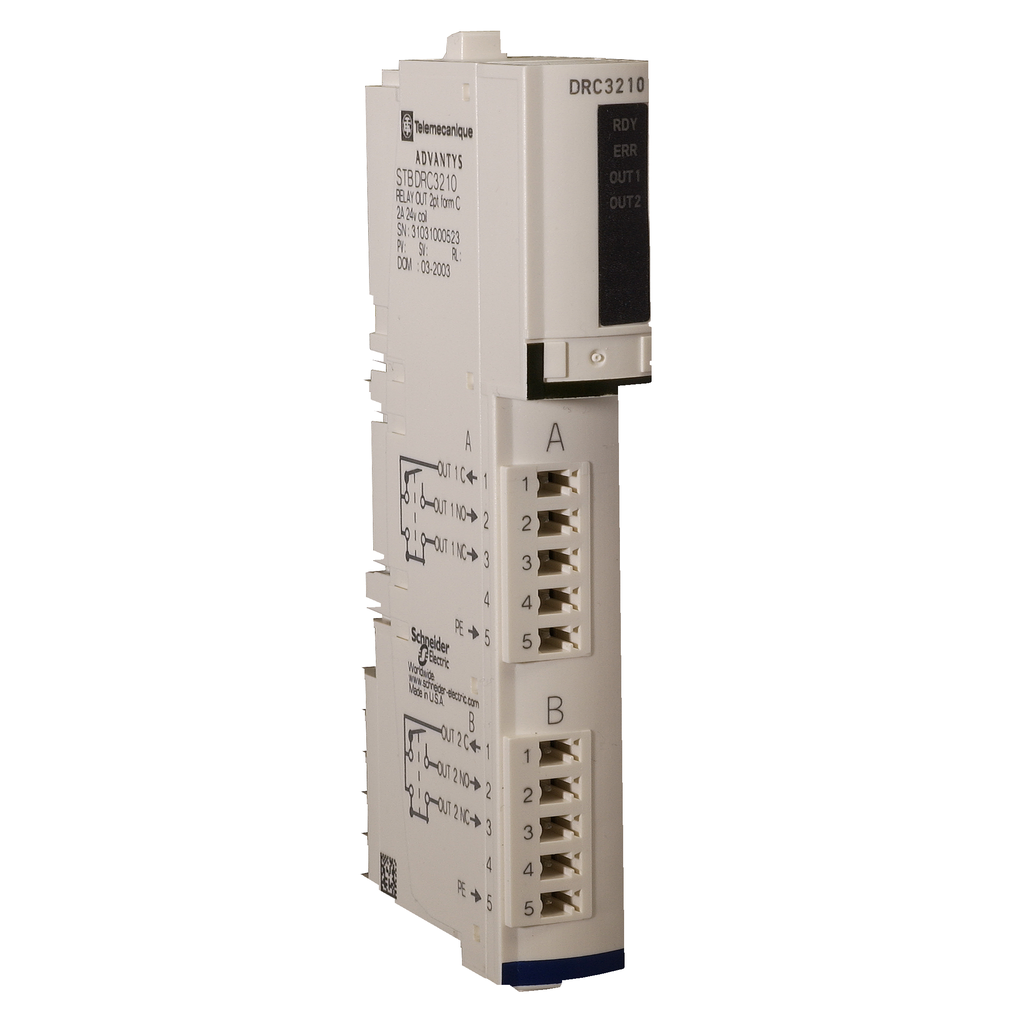 STBDRC3210K – standard digital output kit, Modicon STB, 24V or 115 to 230V AC or DC, 2O